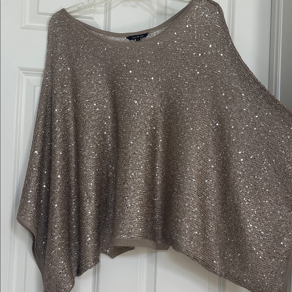Sparkling Taupe Poncho